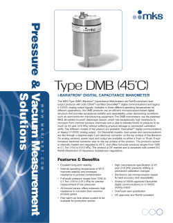 i-Baratron® DMB 45 Degrees C data sheet