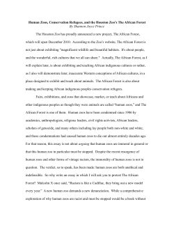 Human Zoos, Conservation Refugees, and the