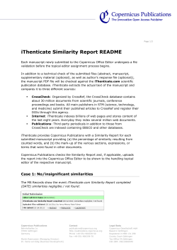 iThenticate Similarity Report README