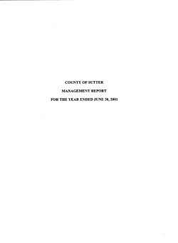 2001 Management Report