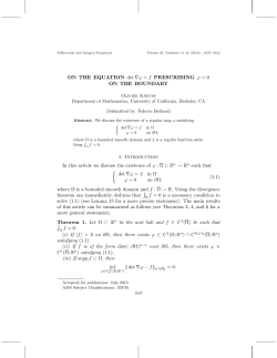 ON THE EQUATION det&nabla;ϕ = f PRESCRIBING ϕ = 0 ON THE