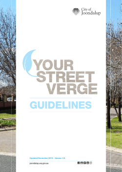 guidelines - City of Joondalup