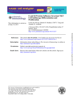 Proliferation Cell Sublineage Differentiation and E and Id Proteins