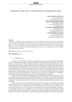 ECOFORUM [Volume 6, Issue 1(10), 2017] Arturo GARC&Iacute;A SANTILL&Aacute;N UCC