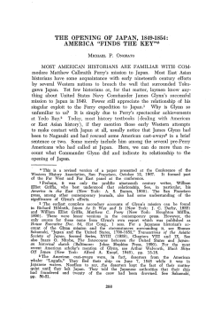 THE OPENING OF 1849-1854: AMERICA "FINDS THE