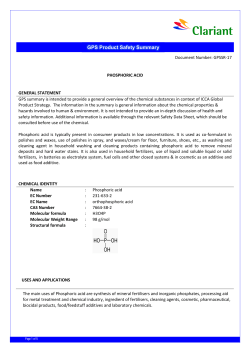 GPS Summary Report 17 Phosphoric acid Final