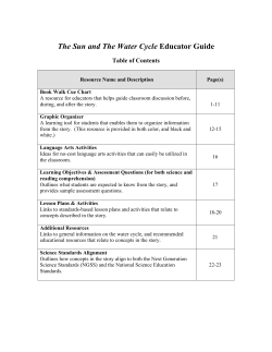 The Sun and The Water Cycle Educator Guide