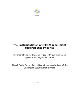 The implementation of IFRS 9 impairment requirements by banks