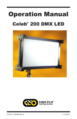 Operation Manual: Celeb 200 DMX LED