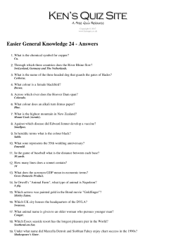 Easier General Knowledge 24