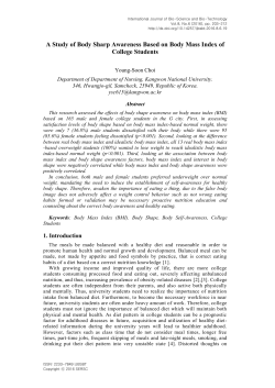 A Study of Body Sharp Awareness Based on Body Mass