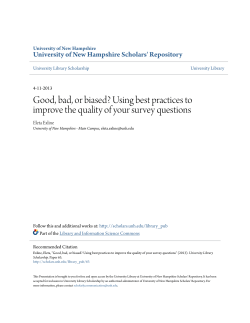Good, bad, or biased? Using best practices to improve the quality of