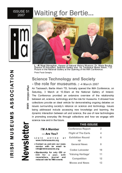 Newsletter - The Irish Museums Association