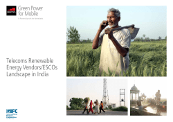 Telecoms Renewable Energy Vendors/ESCOs Landscape in India