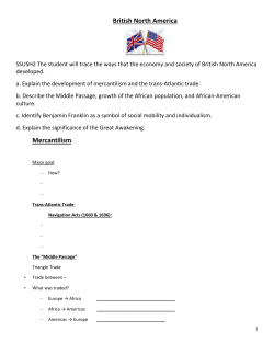 British North America Mercantilism-