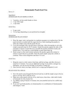 Homemade Peach Iced Tea