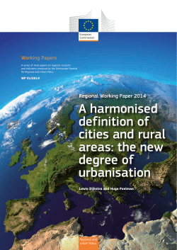 A harmonised definition of cities and rural areas
