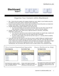 Organization of Content