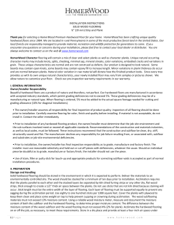 3/4 inch Solid, HomerWood Installation PDF