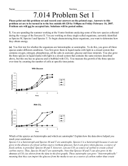 Soultions to Problem Set 1