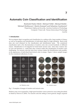 Automatic Coin Classification and Identification