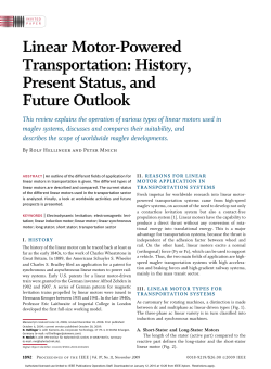 Linear Motor-Powered Transportation: History, Present Status, and