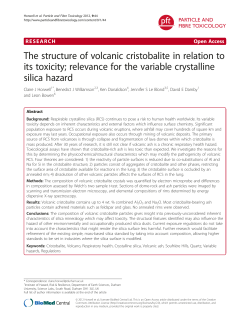 The structure of volcanic cristobalite in relation to its toxicity