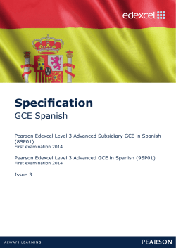 Specification - Edexcel