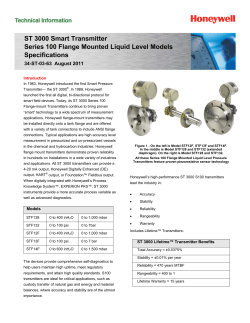 ST 3000 Smart Transmitter Series 100 Flange Specifications, 34