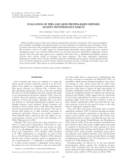 evaluation of fern and moss protein-based