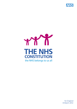 NHS Constitution Principles