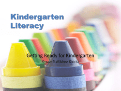 Get Ready for Kindergarten - Oregon Trail School District
