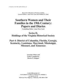 Southern Women and Their Families in the 19th Century