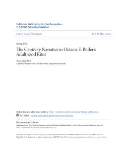 The Captivity Narrative in Octavia E. Butler`s Adulthood Rites
