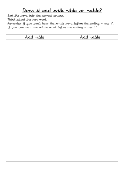 Does it end with -ible or &ndash;able?