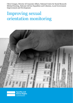 Improving sexual orientation monitoring