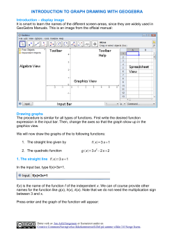 INTRODUCTION TO GRAPH DRAWING WITH GEOGEBRA