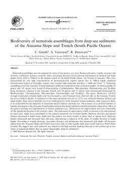 Biodiversity of nematode assemblages from deep-sea