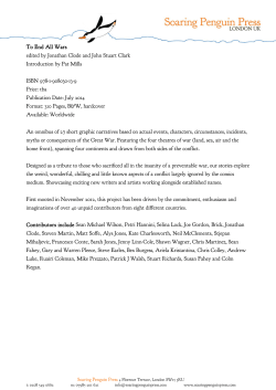 To End All Wars - London Book Fair