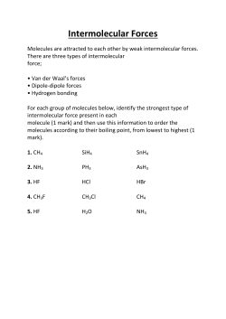 Intermolecular Forces