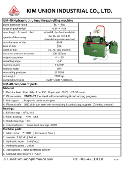 Hydraulic Thread rolling machine