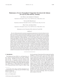 Maintenance of Lower Tropospheric Temperature Inversion in the