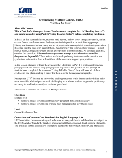 Synthesizing Multiple Genres_ Writing the Essay(1)