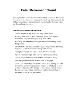Fetal Movement Count - Spanish - Health Information Translations