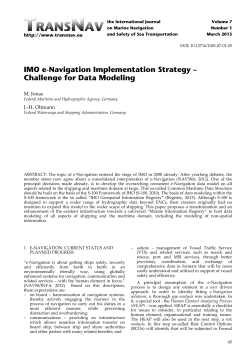 IMO e-navigation Implementation Strategy &ndash; Challenge for Data
