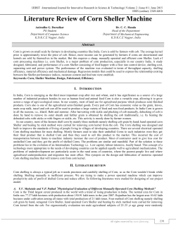 Literature Review of Corn Sheller Machine