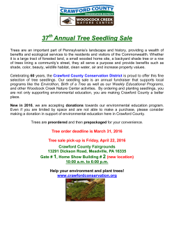 37th Annual Tree Seedling Sale - Crawford County Conservation