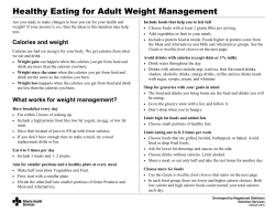 Healthy Eating for Adult Weight Management