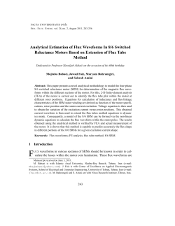 Analytical Estimation of Flux Waveforms In 8/6 Switched