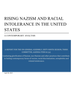 rising nazism and racial intolerance in the united states